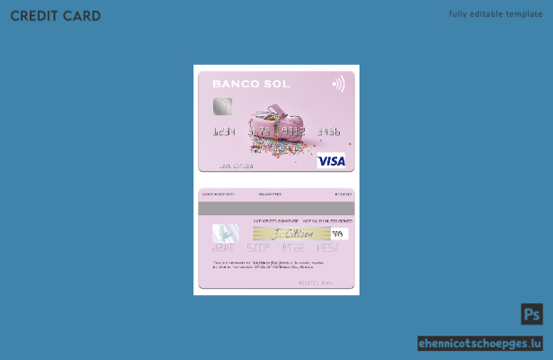 Beispielvorschau der Angola Banco Sol Visa-Karte